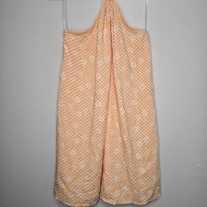 SO Orange and White Patterned Mini Dress